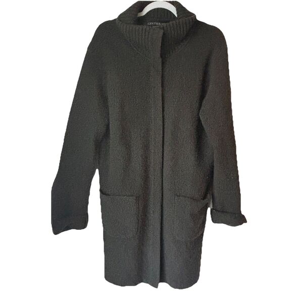 VTG Centigrade 100% Wool Sweater Coat Womens M Green Deep Pockets Snaps EUC - Picture 16 of 16